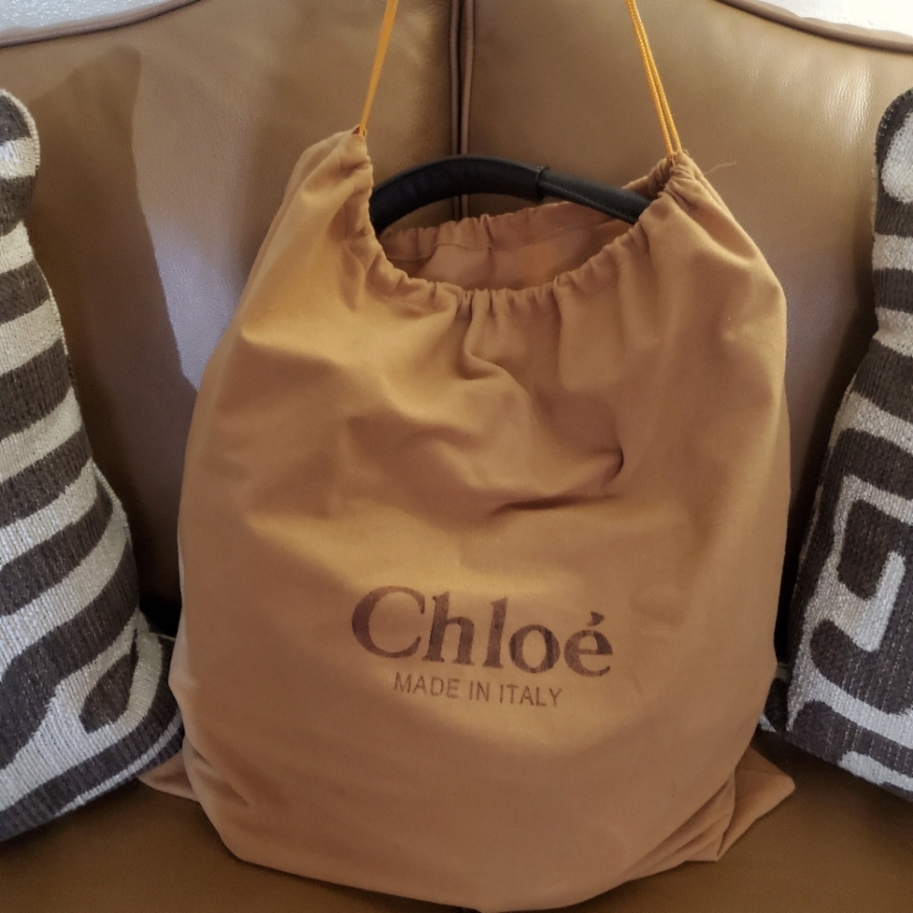 Chloe Brown Leather Tote Bag